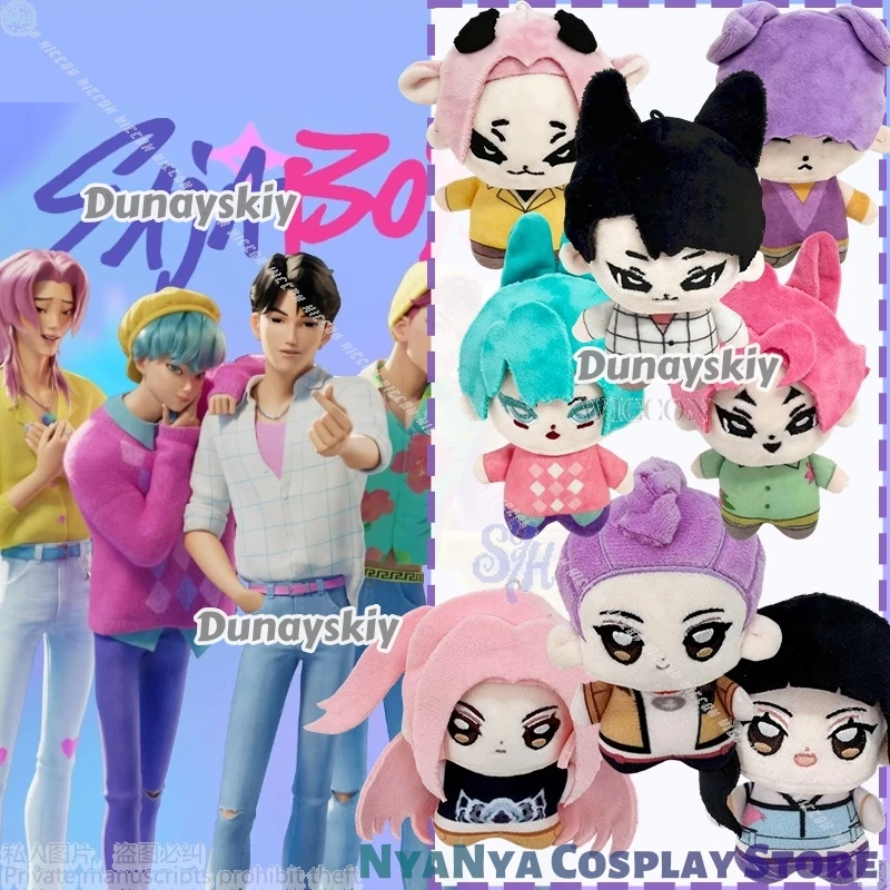 Huntrix Saja Boys ssiJinu Abby Baby Mystery Romance Kpop Rumi Zoey Mira SODA POP Demon Cosplay 12cm Nunu muñeco de peluche peludo