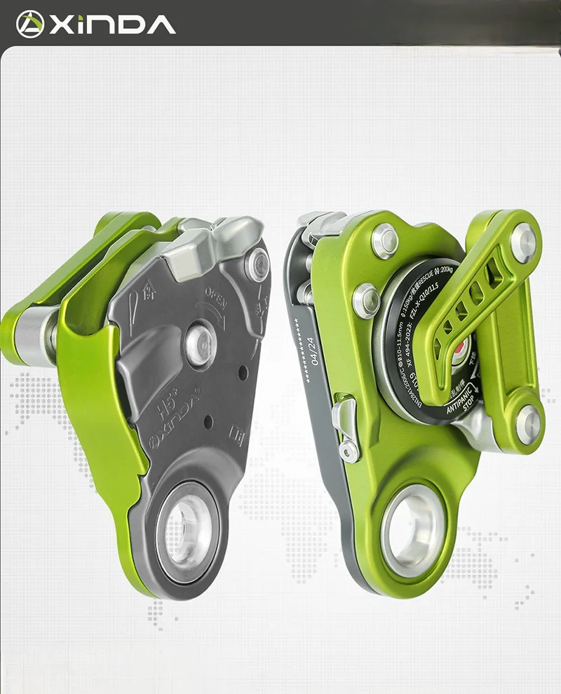 Xinda Descender Fall Arrester Fall Protection for Safety Climbing Pulley Rescue Working at Height Panicproof Type H5+