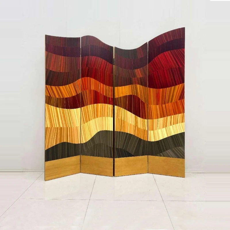 Hand Drawn Lacquer Painting Indoor Office Home Commercial Screen Partition