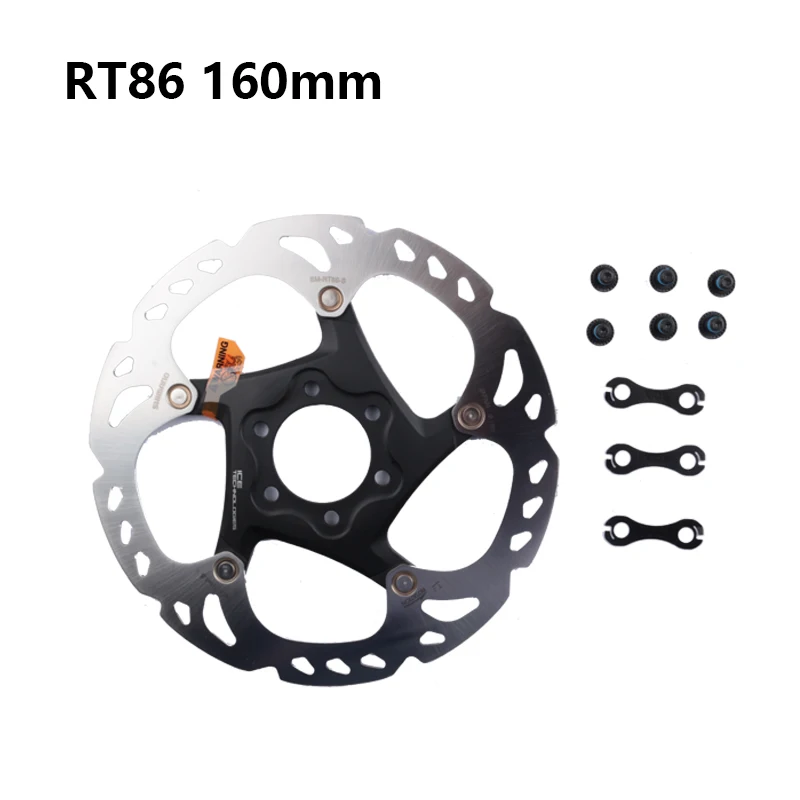 Shimano SM-RT66 SM-RT76 DEORE XT SM-RT86 Disc Brake Rotor Disc Centerline Center 6 Bolts MTB Bike Rotor Bolts 160mm/180mm/203mm