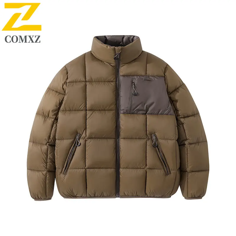 Male Parka Winter Fashion Thickened Hiking Wool Waterproof Coat Outdoor Windproof Warm Cold Weather Streetwear Padding Coat