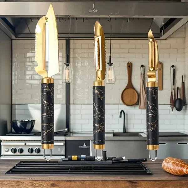 

Professional Multifunctional StainlSteel Peeler Set - Anti-rust Kitchen Tool for Fruits, Vegetables, Fish Scales And Corn