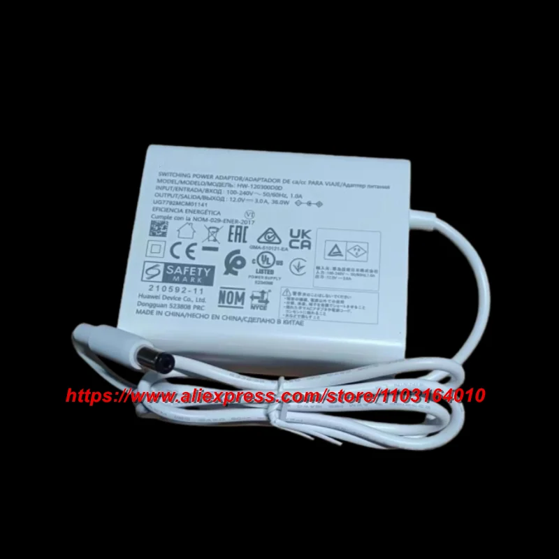 Genuine 12V 3A AC Adapter For HUAWEI HW-120300D0D Switching Power Adaptor 36W Router DVR Camera Fiber Optic Modem Power Supply
