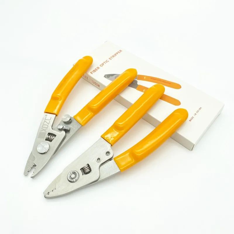 CFS-3/2 Stainless Steel Three-port Fiber Stripping Pliers FTTH Tool Fiber Optic Wire Stripper (Optional Two Ports)