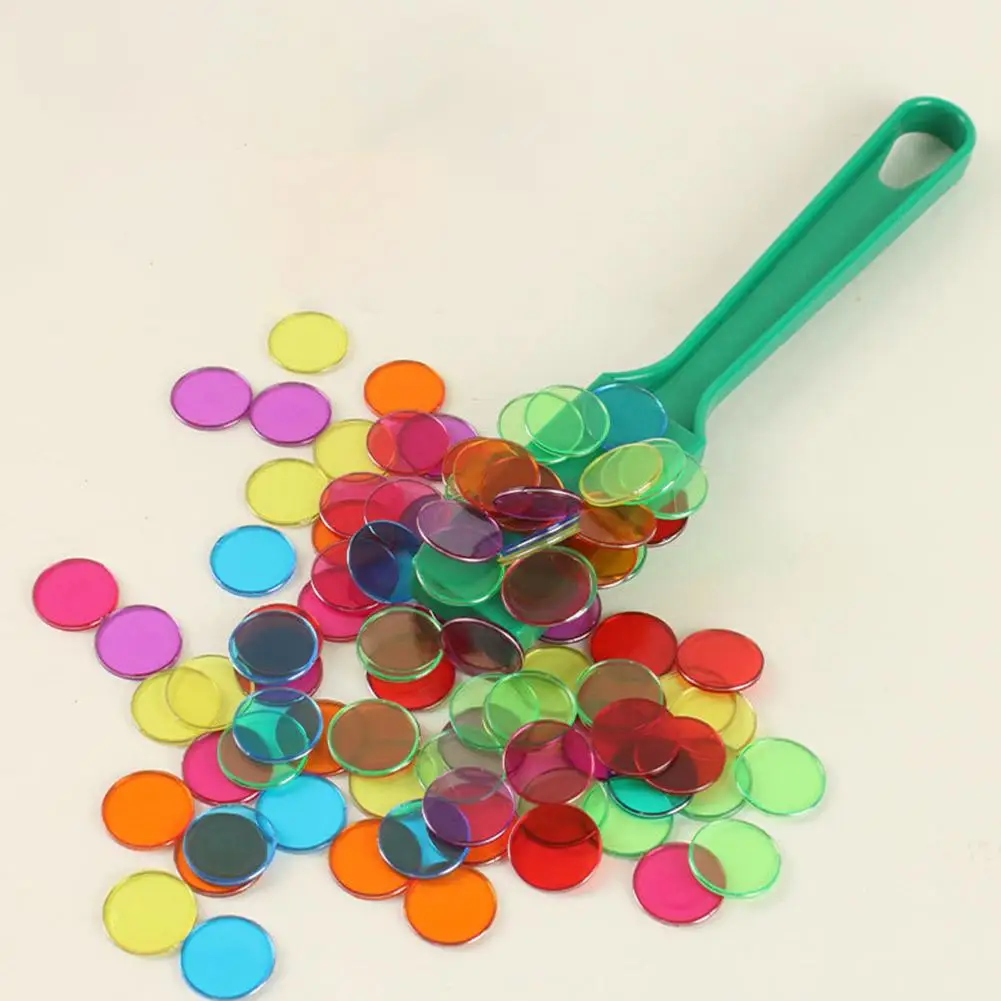 Montessori Magnetic Wands and Bingo Chips Games Color Counting and Sorting Learning Teaching Aids Educational Toys