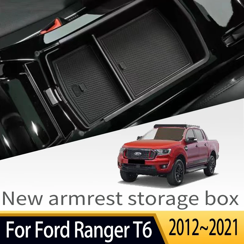 

Автозапчасти для Ford Ranger T6 2012-2021, центральный подлокотник для автомобиля, ящик для хранения, многофункциональные аксессуары, инструменты