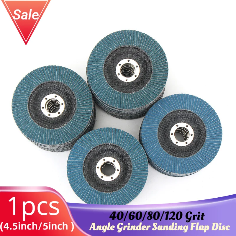 1Pcs Grinding Wheels Flap Discs Sanding Discs 115/125mm 4.5/5Inch 40/60/80/120 Grit Angle Grinder Abrasive  Wood Tools