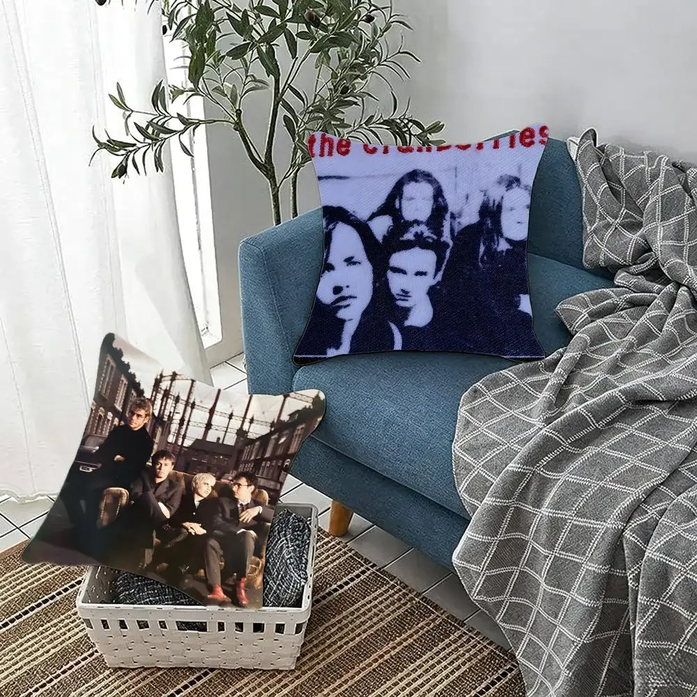 Rock Band T-The Cranberries Cushion Cover Fluffy velvet Nordic style plush Living room sofa decorative