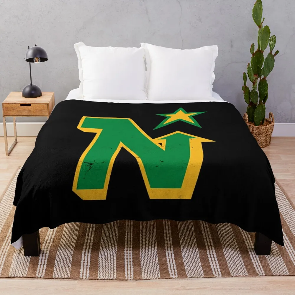 

Minnesota North Stars -- Defunct Team Throw Blanket for sofa Quilt Summer Beddings Blankets