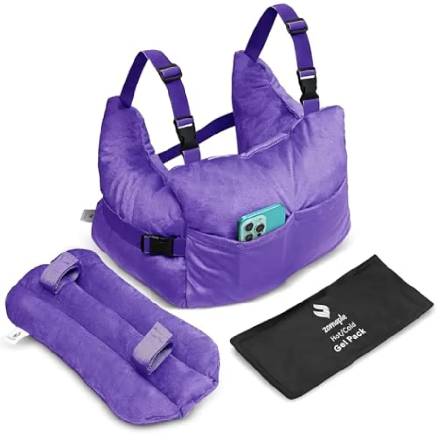 

Mastectomy Recovery Pillow + Strap, Gel Pack and Seat Belt Cover Post-Op Essentials, Breast Augmentation/Reduction and Mastecto