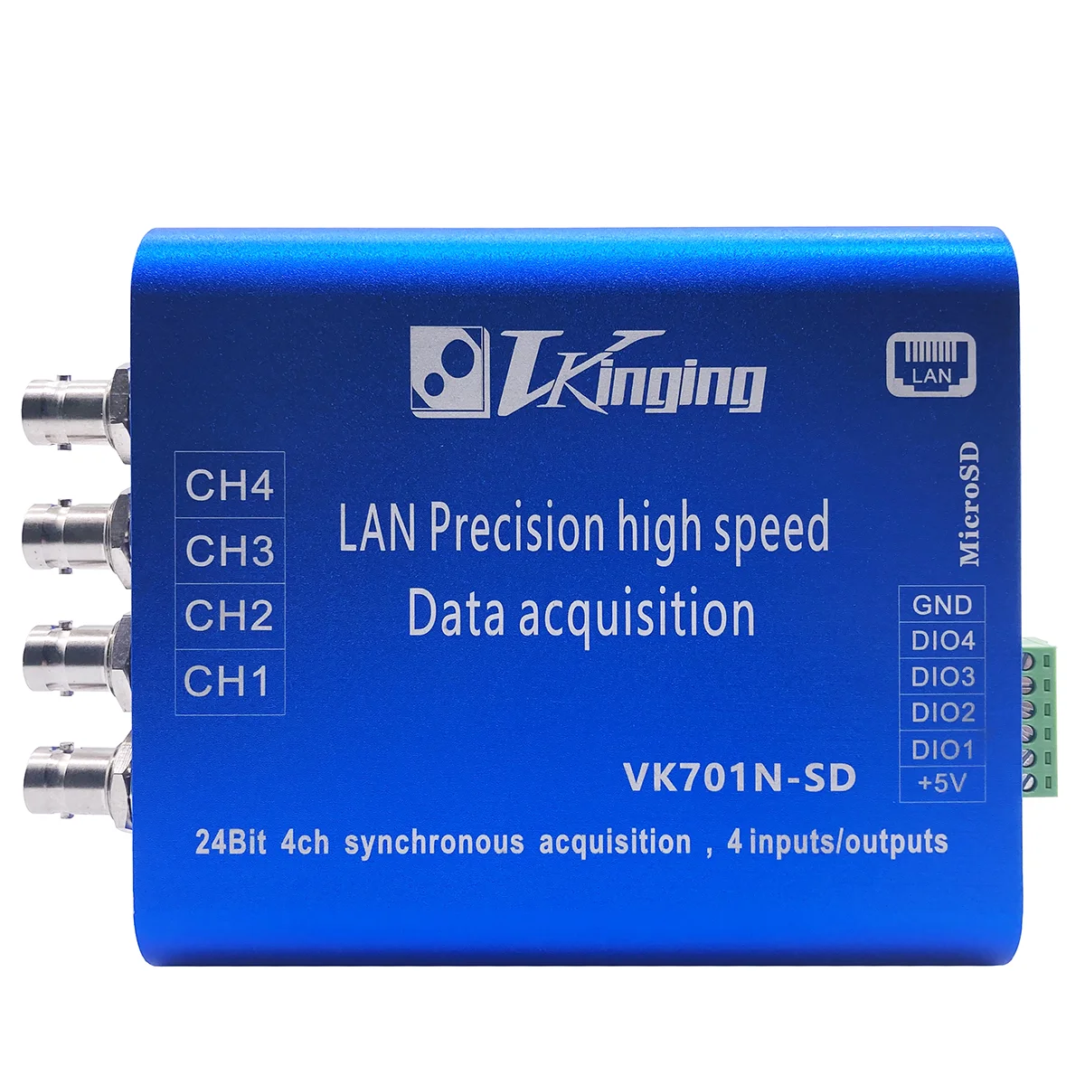 

VK701N-SD Ethernet LAN 24-bit data acquisition card uV can store 100K offline