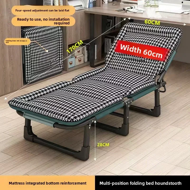 Portable Folding Bed Nap Lounger Adult Home Office Cot Caregiver Essential Home Portable Multipurpose Camp Bed Bed Modern image 6
