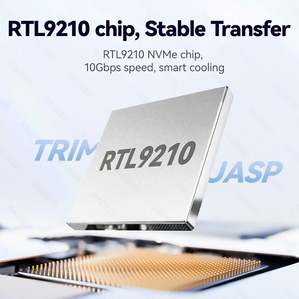 Custodia plug-n-play SSD RAGEER 2230 M.2 NVMe - Custodia in alluminio USB 3.2 (10 Gbps) con copertura magnetica, porta tipo C, chip 9210