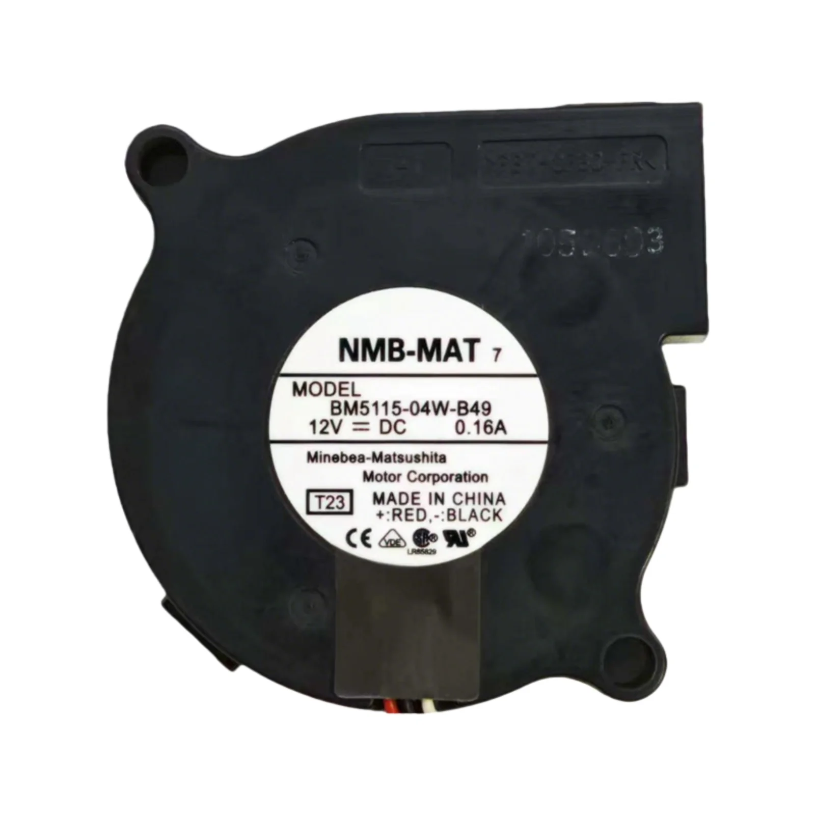 for NMB BM5125-04W-B49 5015 Blower Fan 50x50x15mm DC 12V 0.16A, 4500RPM 2.8CFM Cooling Fan for Printer, Projector, LED Driver