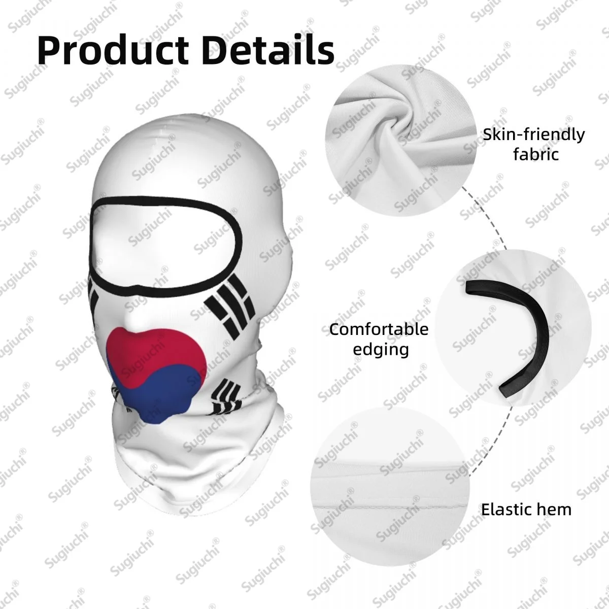 South Korea Cycling Balaclava Full Face Ski Cover sun protective scarf Windproof Breathable Anti-UV Motorcycle Helmet Liner view 4