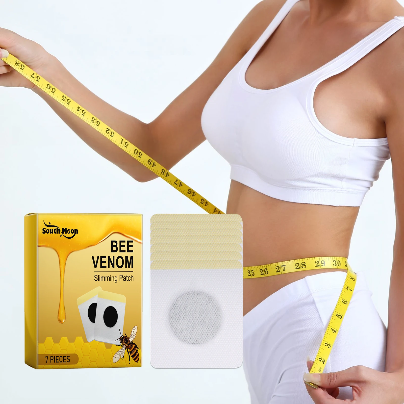 7 Pcs Bee Venom Slimming Patch  Loss Weight Tightening Body Fat Reducing Improve Belly Slim Body Shaping Product for Women & Men