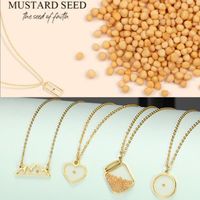 Creativity Mustard Seed Necklace Fashion Stainless Steel Chain Faith Necklace For Women Girl Christian Inspirational Jewelry