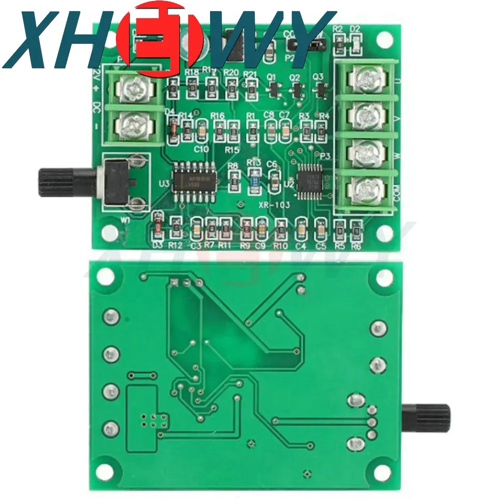 Módulo de placa de accionamiento de motor sin escobillas de CC, placa de control de velocidad, controlador de motor de disco de unidad, versión mejorada, 7V-12V