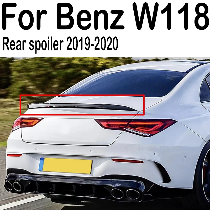 

Suitable for Mercedes Benz CLA W118 carbon black rear trunk lid spoiler body sports modification kit CLA250 CLA220 CLA2019 2020