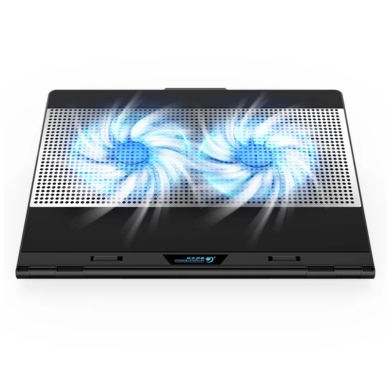2 Fans Notebook Cooler PC Base Computer Accessories 7 Angles Adjustable Laptop Cooling Stand Portable Laptop Fan Cooler Pad