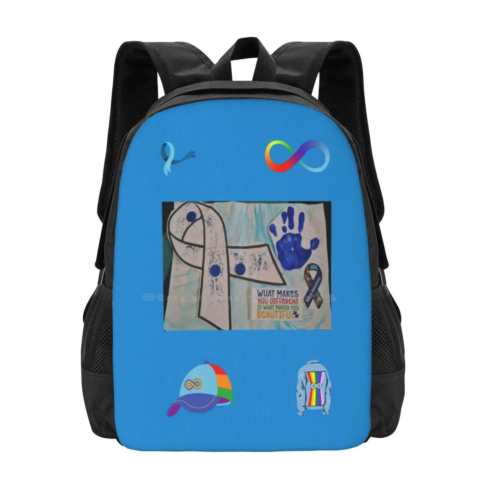 Special Autism Backpack For Student School Laptop Travel Bag Mum Autism Awareness Autism Dad Aspergers Adhd Children Disability