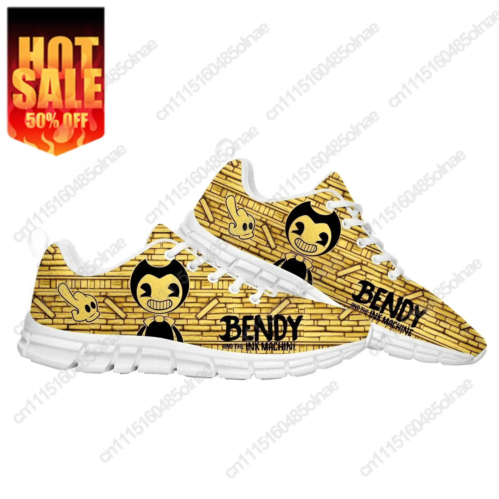 Anime Game I-Ink M-Machines Sports Shoes Mens Womens Ren B-Bendy Sneakers High Quality Comics Sneaker Custom Shoe