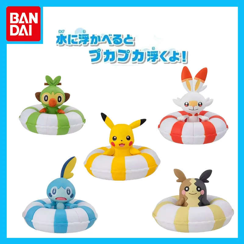 

Bandai Original Pokémon Anime Figure Floating Swimming Ring Psyduck Slowpoke Action Figure Toys for Boys Girls Kids Gift