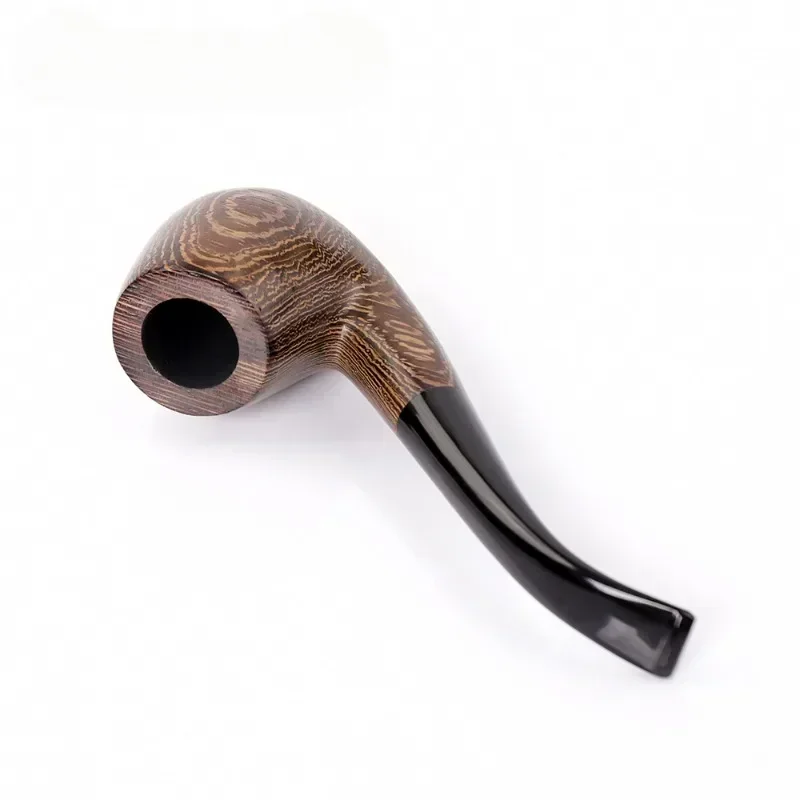 

1pcs Top Grade Solid Wood Pipe 9mm Filter Tobacco Pipe Handmade Smoking Pipe Vintage Bent Smoke Accessory