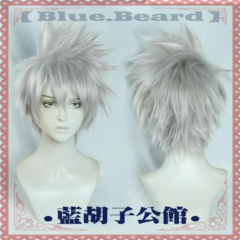 NewTop calidad Hatake Kakashi Cosplay gris corto en capas pelo sintético resistente al calor + peluca Cap2025c;5,v'8.d;