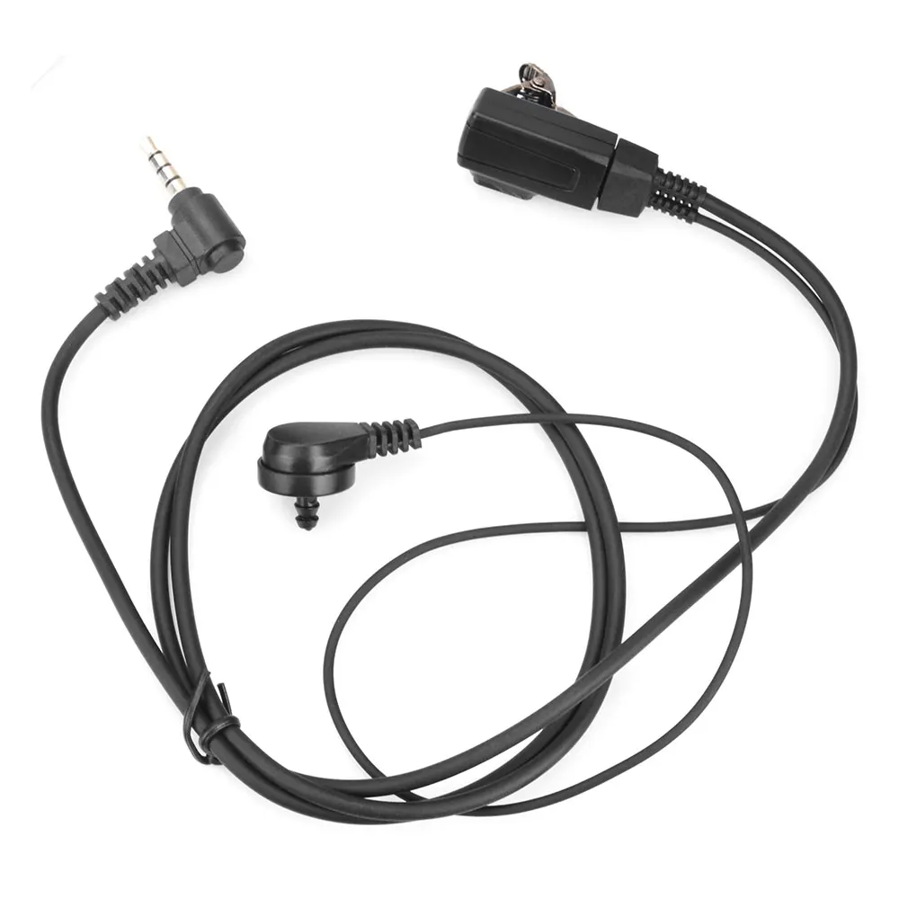 HIROYASU HI-R23 HI-B6 PoC Walkie Talkie Earphone Surveillance kit Transparent Tube W/ Colied cord rubber Earbud Earpiece