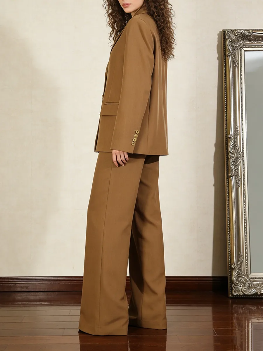 TWOTWINSTYLE, chaqueta bordada Vintage para mujer, cuello con muescas, manga larga, Patchwork, doble botonadura, chaqueta Formal ajustada para mujer