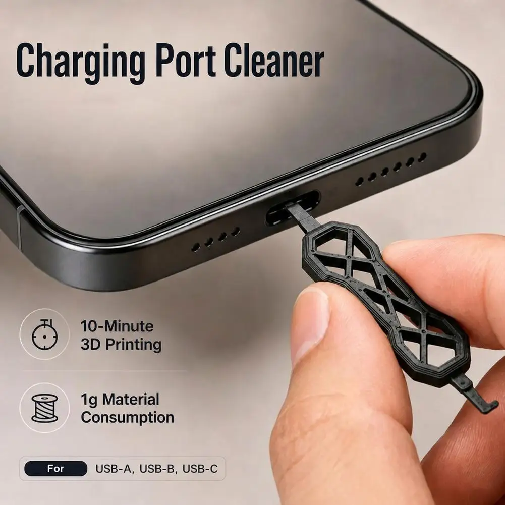 10Pcs Phone Charging Port Cleaner Tool Dual Head Dust Remover Lint Cleaning Hook For iPhone USB C Type C Micro USB Port