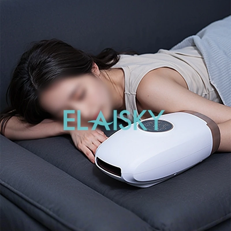 High-End Hand Massage Instruments with Wrist Finger Joint and Palm Meridian Acupoints Kneading with Hot Compress for Relaxation