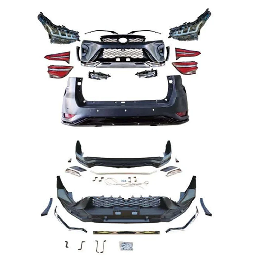 Facelifting body kit for toyota fortuner car accessories body kits 2016-2020 suv fortuner bodykit with headlight taillight