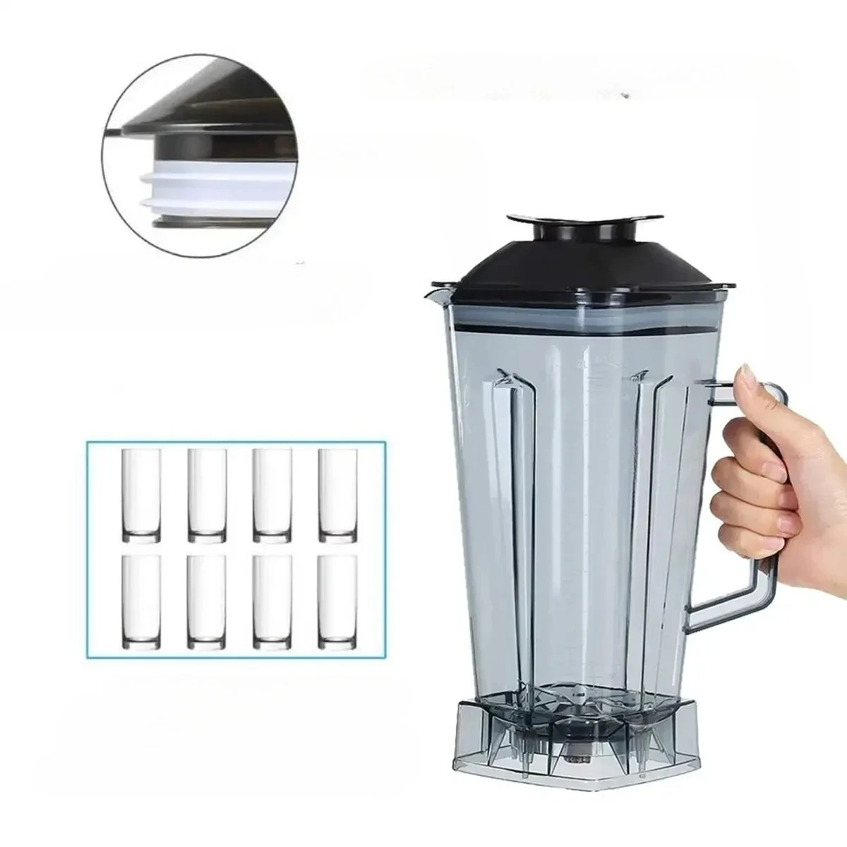 

L # For 4500W Heavy Duty Commercial Grade Automatic Blender Mixer Juicer Fruit Food Processor Ice Smoothies BPA Free 2L Jar