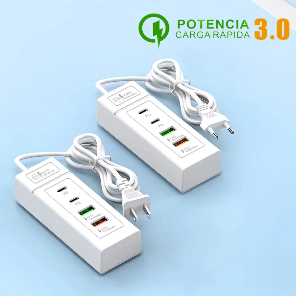 Multi Port Extender USB A Fast Charging PD Fast Charging 4-Port HUB Data Cable 1/4 Hub For Mobile Phone Charging Extension Cable