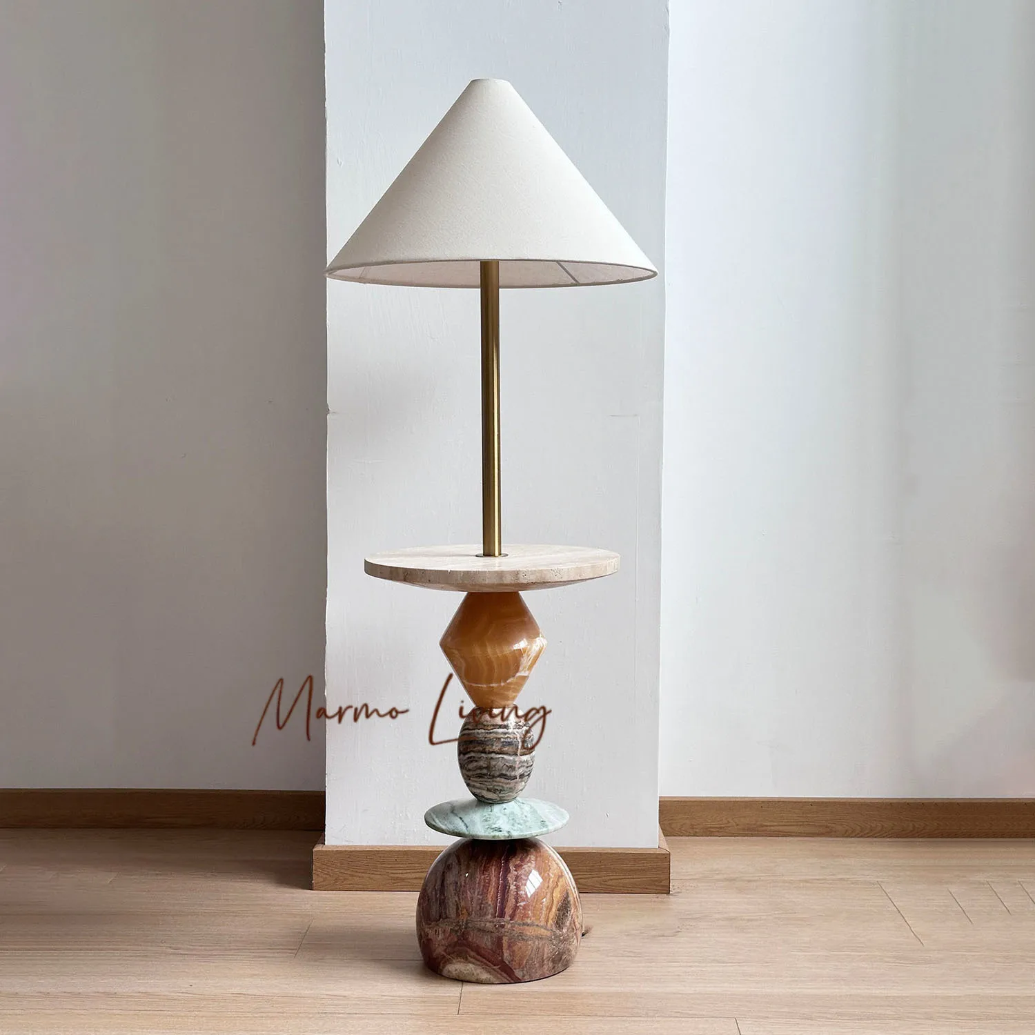 Wabi Sabi Stone Floor Lamp Modern Living Room Bedside Light Designer Decor