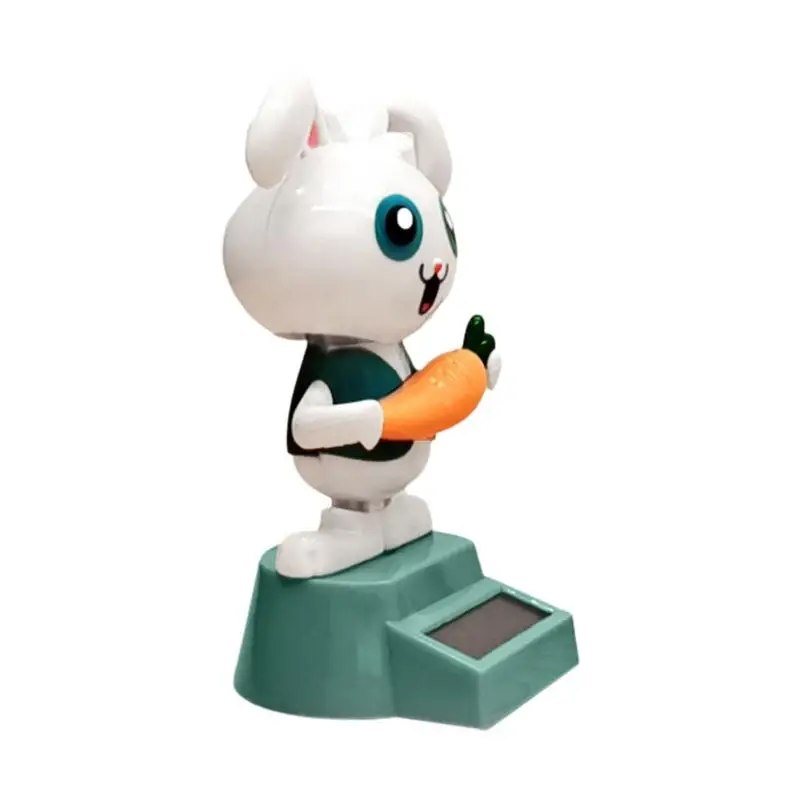 Solar Dancing Figures Cute Solar Dancing Rabbit Toy Dancing Swinging Animated Bobble Dancer Toy For Window Desk Car Home Party