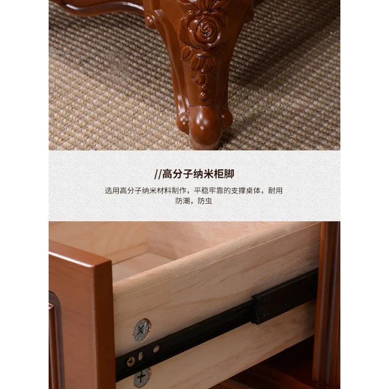 25/30/35/40/45/50 cm ivory white mini bedside table European bedroom small apartment narrow solid wood gold