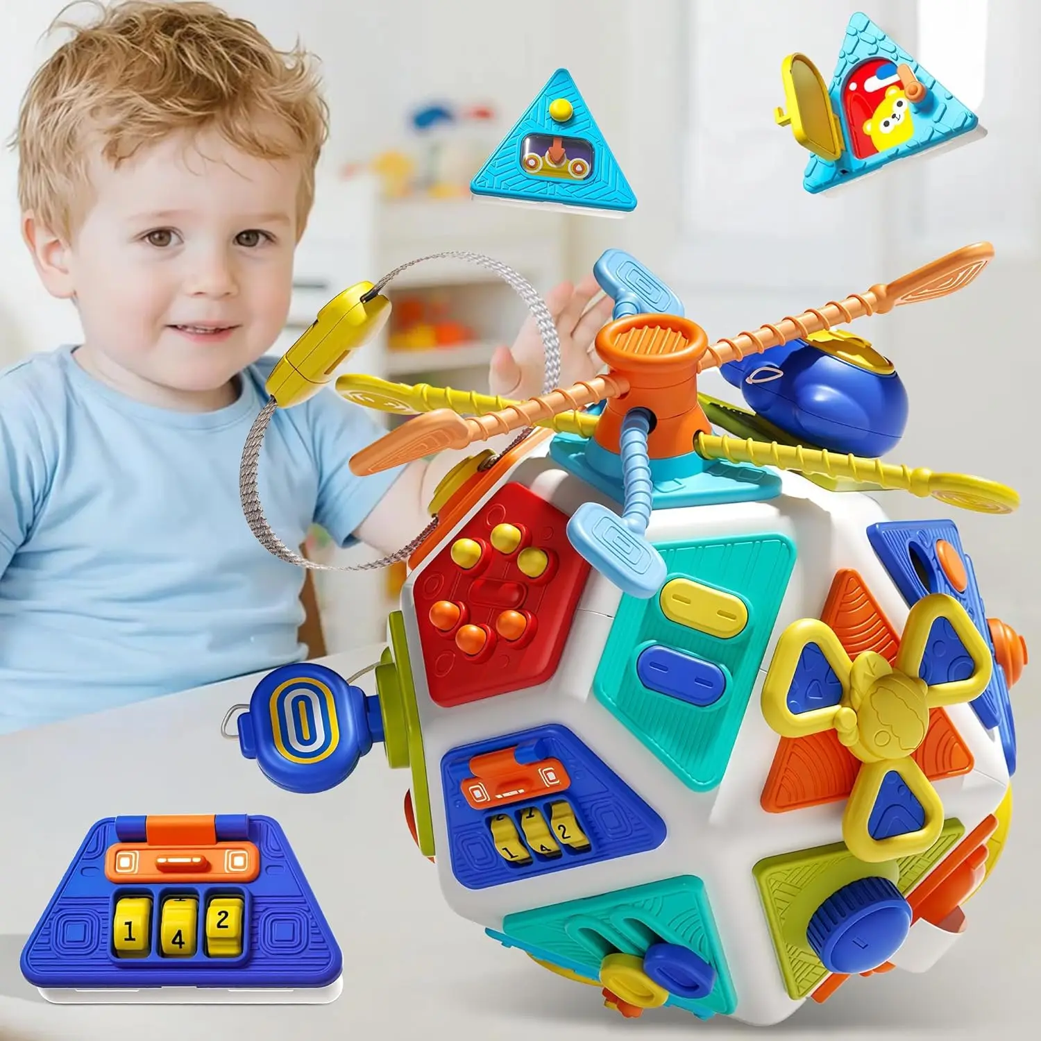 

22 in 1 Montessori Baby Busy Board Cube Sensory Toys Toddler Educational Travel Lock Box Fine Motor Skill Learning Activity Toy