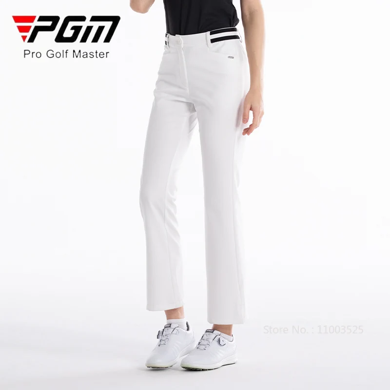 PGM Women Flared Split Golf Pants Ladies High Waist Slim Sport Trousers Women Elastic Waistband Casual Pants Golf Sweatpants