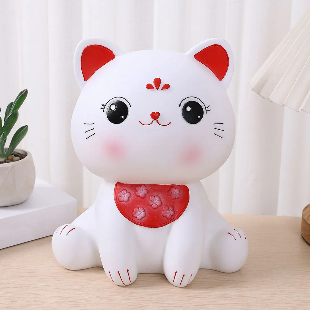 

Cartoon Piggy Bank Chinese Money Boxes Cute Saving Vinyl Cat Decor Decorative Pot
