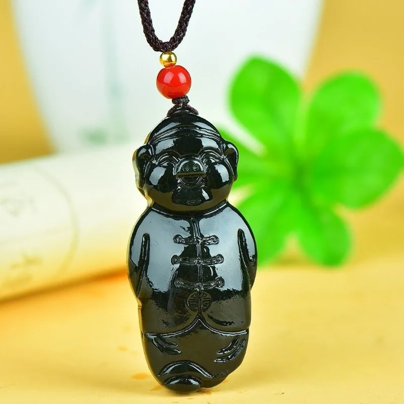 

Green Jade Beckoning Pig Pendants for Men and Women