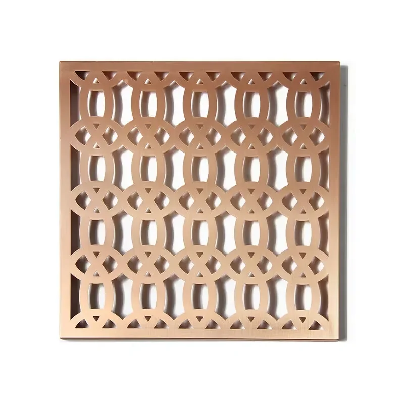 Public Building Project Modern Copper Hollow Art Curtain Wall Decoration Outside Wall Curtain