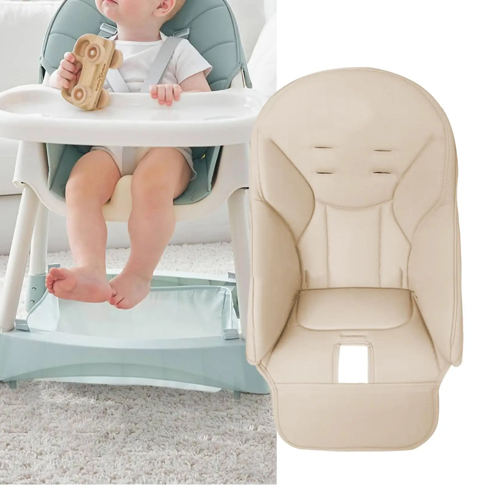 Booster Chair Cover Comfortable PU Leather Dining Chair Cushion Pad for Baby Feeding Essentials