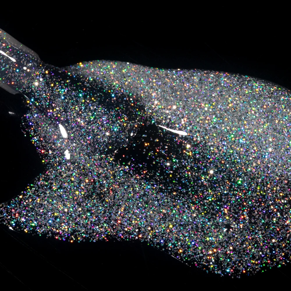 KODIES 젤 레이저 다이아몬드 탑 코트 UV 젤 매니큐어 15ML 닦아내지 마세요 크레이지 탑 젤 마감 세미 퍼머넌트 브릴로 크롬 글리터 믹스