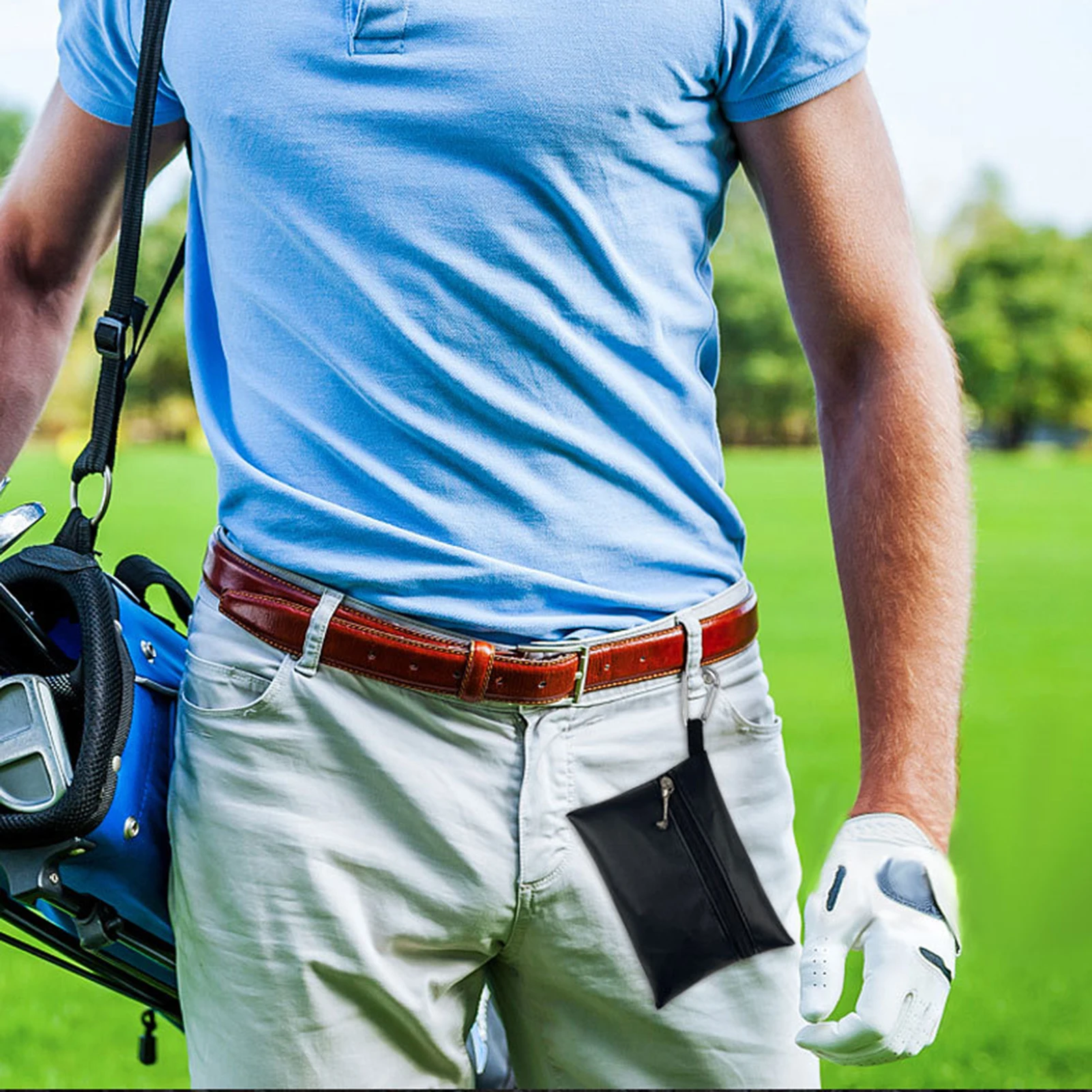 Golf Tee Pouch Portable Waist Bag Accessories Organizer For Golf Courses