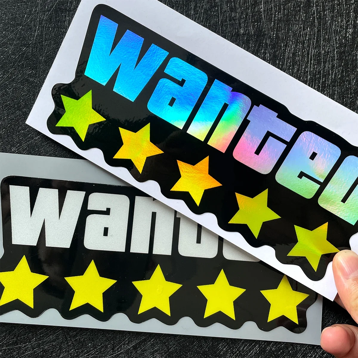Wanted Themed Waterproof Vinyl Decal, Decorative Sticker for Motorcycle, Car, Helmet, Fuel Tank & Windscreen DIY Styling