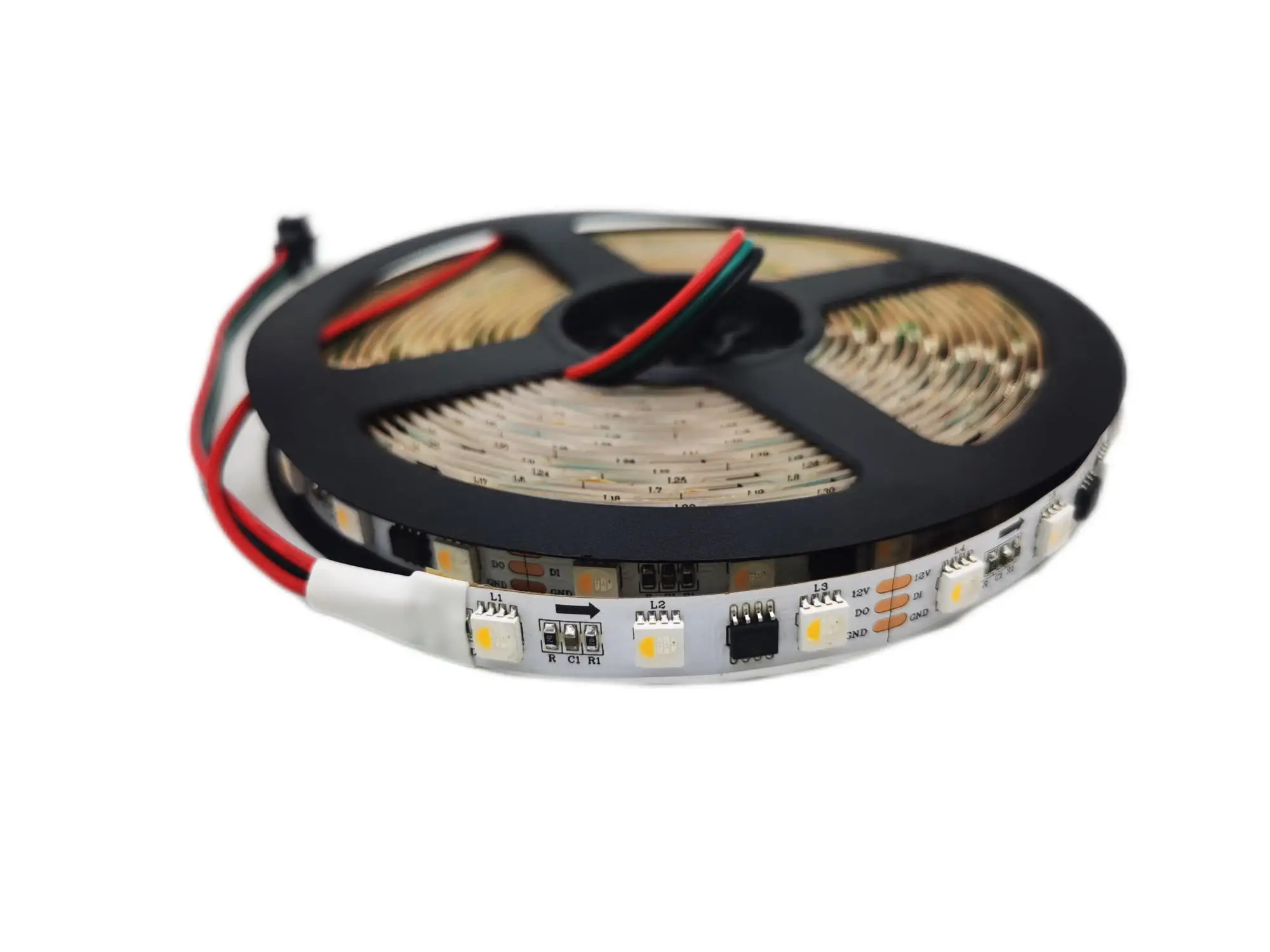 UCS8904 16bit RGBW RGBWW Led Flexible Strip 4 In 1 DC12V 60 leds/20pixles/m Led Light Strip 5M White PCB