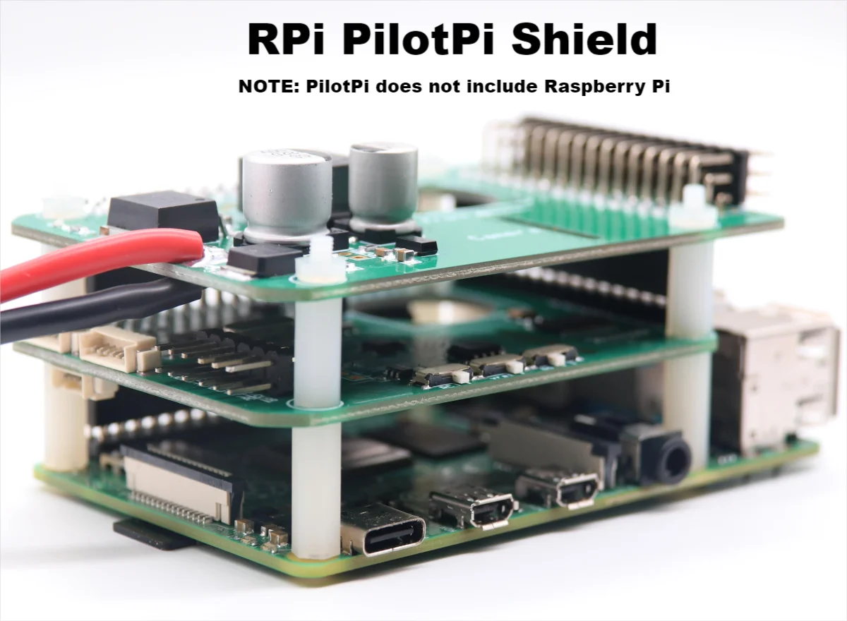 RPi PilotPi Shield PIXHAWK Controle de vôo PX4 Sensor de firmware e potência com Raspberry Pi OS PIX32 Bit Autopilot Copter Plane